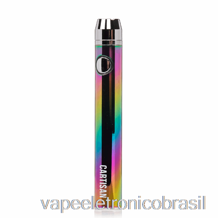 Vape Recarregável Cartisan Button Vv 650 510 Bateria Arco-íris